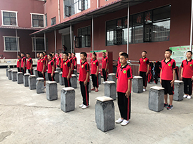 少林学校铁砂掌武术训练